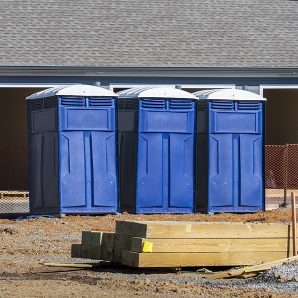 how can i report damages or issues with the porta potties during my rental period in Lafourche Crossing